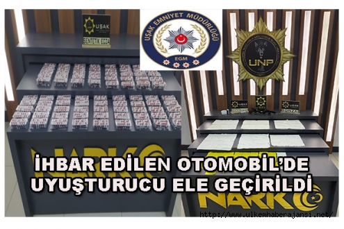 İhbar edilen otomobil 'de uyuşturucu ele geçirildi