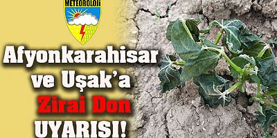 Afyonkarahisar ve Uşak’ta Zirai Don Uyarısı!