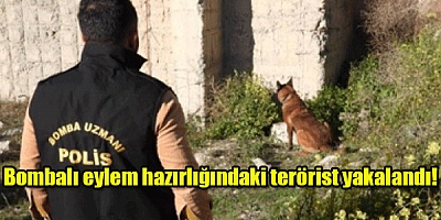 Bombalı eylem hazırlığındaki terörist yakalandı! 