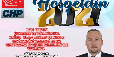 CHP UŞAK MİLLETVEKİLİ ÖZKAN YALIM'DAN YENİ YIL  MESAJI