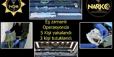 Eş Zamanlı Operasyonda 3 Kişi Tutuklandı