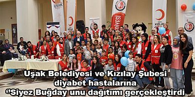 Uşak Belediyesi ve Kızılay Şubesi  diyabet hastalarına  ‘’Siyez Buğday unu dağıtımı gerçekleştirdi