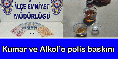 Uşak’ta Kumar ve Alkol’e polis baskını