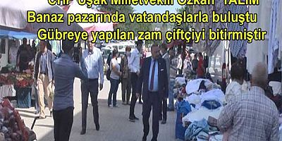 Vekil YALIM; Banaz pazarında vatandaşlarla buluştu Gübreye yapılan zam çiftçiyi bitirmiştir